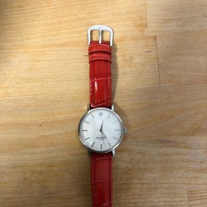 Kate Spade Women's Metro Watch Red Leather Strap